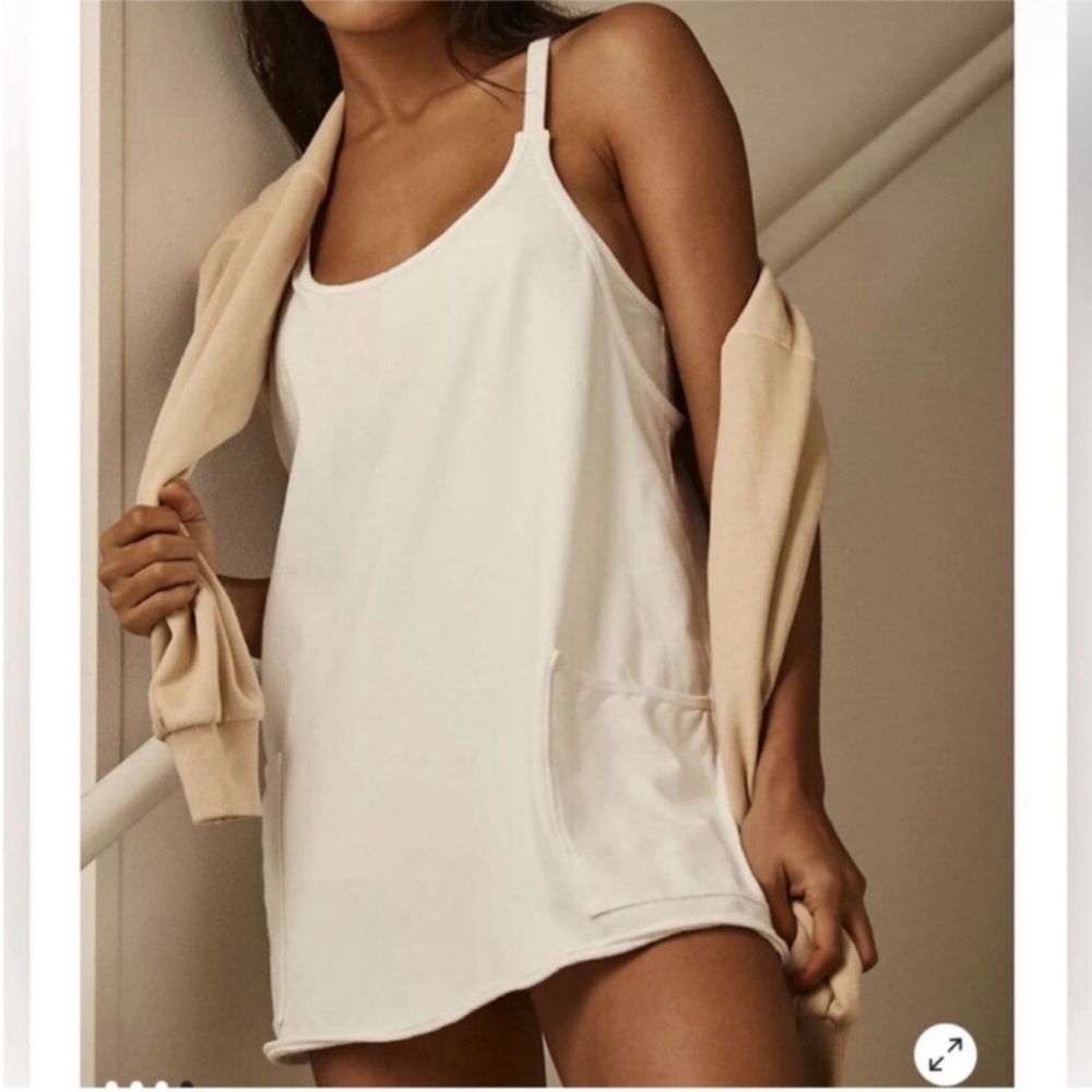 Free People NWOT Hot Shot Mini Dress with Shorts in White - Picture 3 of 12